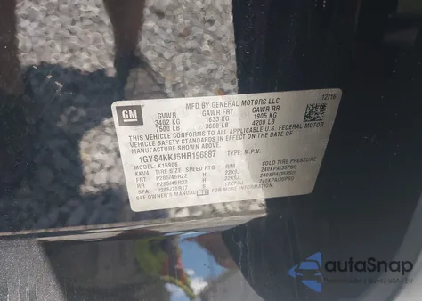 2017 Cadillac Escalade Esv Platinum from USA, damaged, VIN 1GYS4KKJ5HR196887